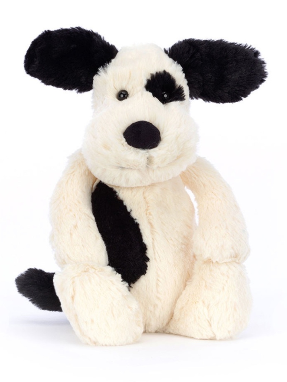 Jellycat London Bashful Puppy Dog Black And Cream Plush 12" Plush